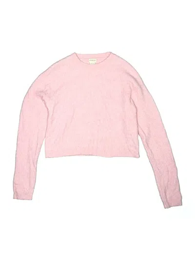 Pre-owned Crewcuts Outlet Kids' Pullover Sweater In Pink