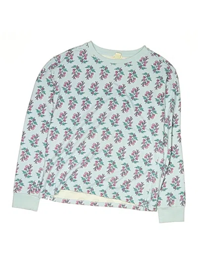 Pre-owned Crewcuts Outlet Kids' Pullover Sweater In Teal