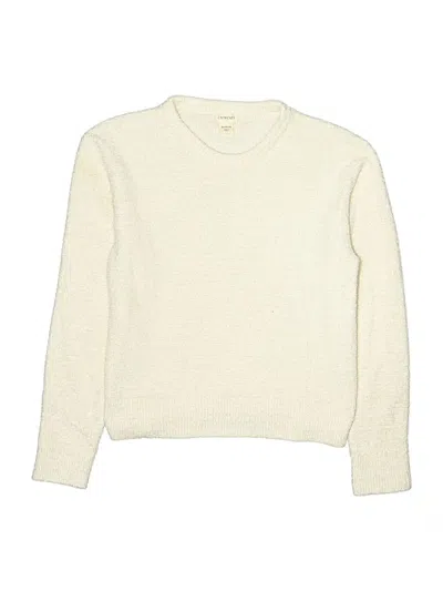 Pre-owned Crewcuts Outlet Kids' Pullover Sweater In White