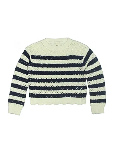 Pre-owned Crewcuts Outlet Kids' Pullover Sweater In White