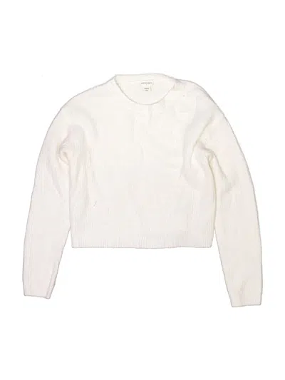 Pre-owned Crewcuts Outlet Kids' Pullover Sweater In White