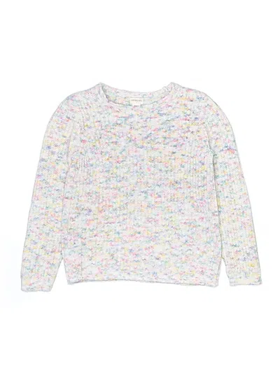 Pre-owned Crewcuts Outlet Kids' Pullover Sweater In White
