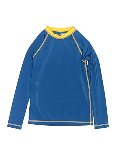 Pre-owned Crewcuts Outlet Kids' Rash Guard In Blue