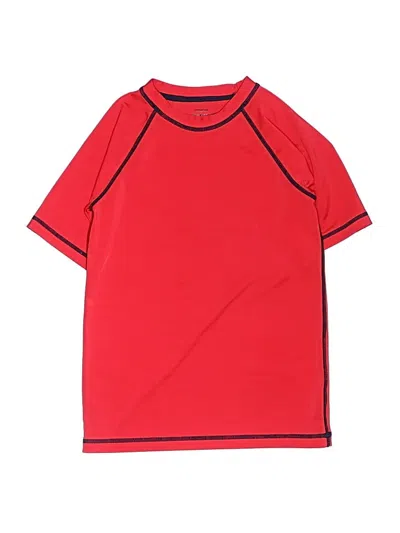 Pre-owned Crewcuts Outlet Kids' Rash Guard In Red