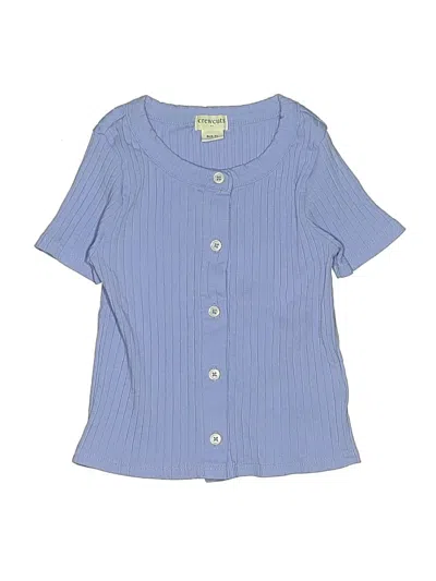 Pre-owned Crewcuts Outlet Kids' Short Sleeve Blouse In Blue