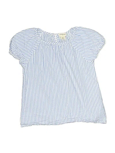 Pre-owned Crewcuts Outlet Kids' Short Sleeve Blouse In Blue