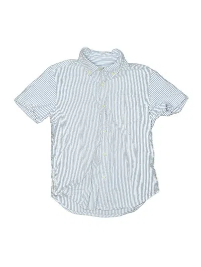 Pre-owned Crewcuts Outlet Kids' Short Sleeve Button Down Shirt In Blue