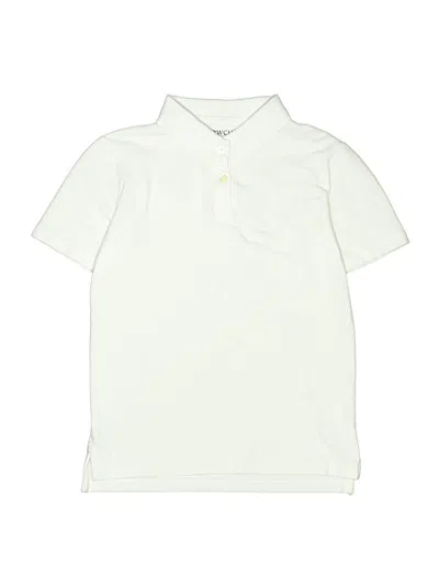 Pre-owned Crewcuts Outlet Kids' Short Sleeve Button Down Shirt In Ivory