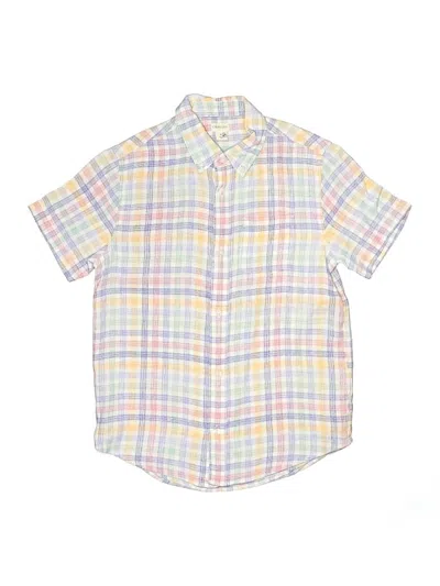 Pre-owned Crewcuts Outlet Kids' Short Sleeve Button Down Shirt In Yellow
