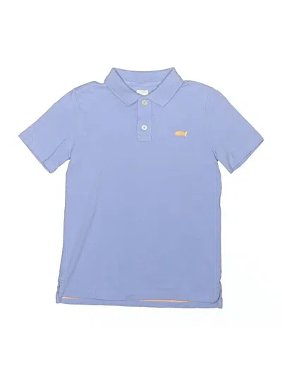 Pre-owned Crewcuts Outlet Kids' Short Sleeve Polo Shirt In Blue
