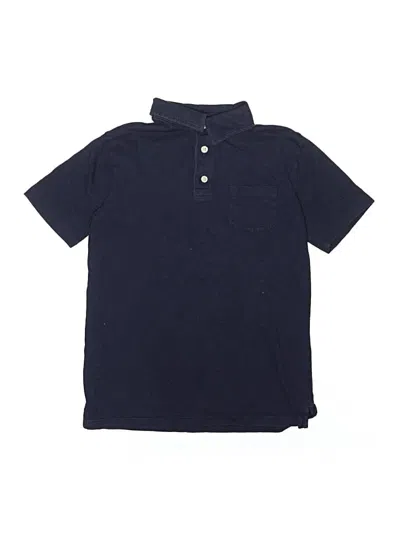 Pre-owned Crewcuts Outlet Kids' Short Sleeve Polo Shirt In Blue