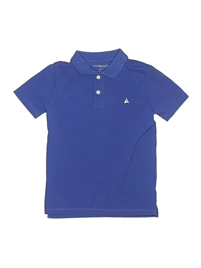 Pre-owned Crewcuts Outlet Kids' Short Sleeve Polo Shirt In Blue