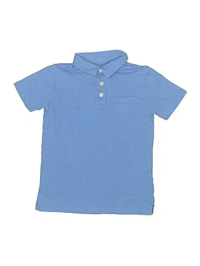 Pre-owned Crewcuts Outlet Kids' Short Sleeve Polo Shirt In Blue