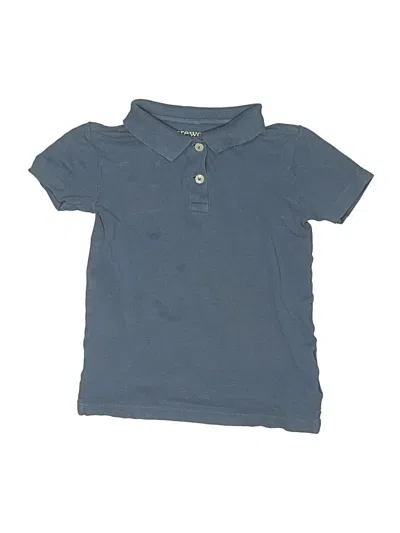 Pre-owned Crewcuts Outlet Kids' Short Sleeve Polo Shirt In Blue