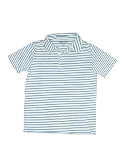 Pre-owned Crewcuts Outlet Kids' Short Sleeve Polo Shirt In Blue