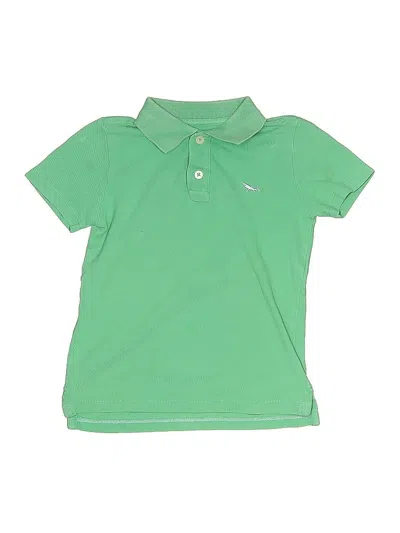 Pre-owned Crewcuts Outlet Kids' Short Sleeve Polo Shirt In Green