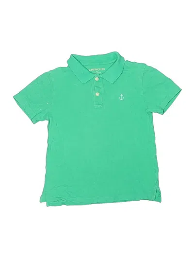 Pre-owned Crewcuts Outlet Kids' Short Sleeve Polo Shirt In Green