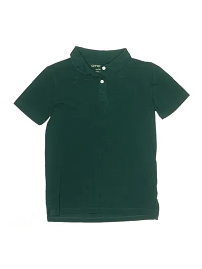 Pre-owned Crewcuts Outlet Kids' Short Sleeve Polo Shirt In Green