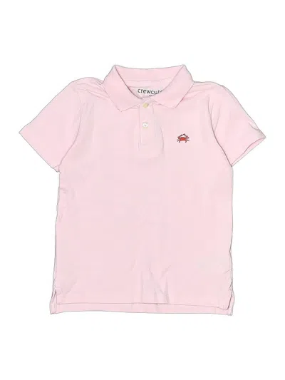 Pre-owned Crewcuts Outlet Kids' Short Sleeve Polo Shirt In Pink