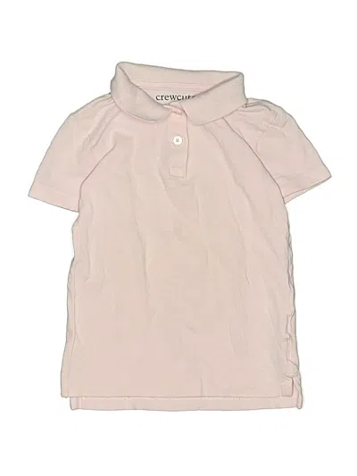 Pre-owned Crewcuts Outlet Kids' Short Sleeve Polo Shirt In Pink