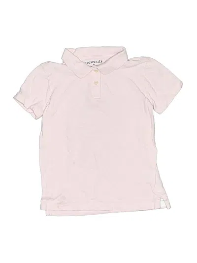 Pre-owned Crewcuts Outlet Kids' Short Sleeve Polo Shirt In Pink