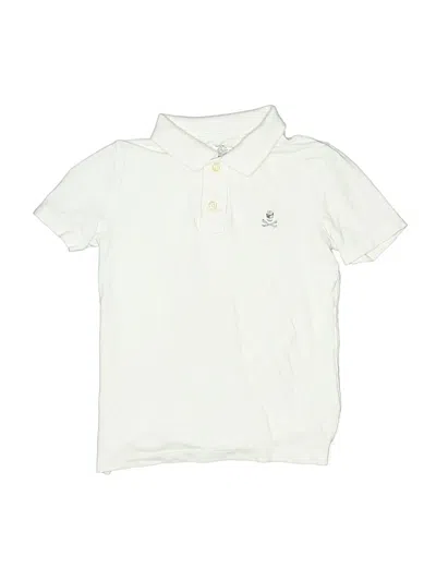 Pre-owned Crewcuts Outlet Kids' Short Sleeve Polo Shirt In White