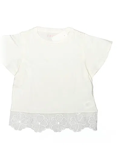 Pre-owned Crewcuts Outlet Kids' Short Sleeve T-shirt In White