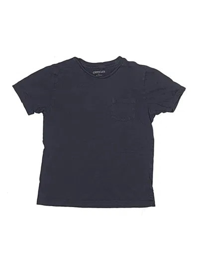 Pre-owned Crewcuts Outlet Kids' Short Sleeve Top Blue Tops