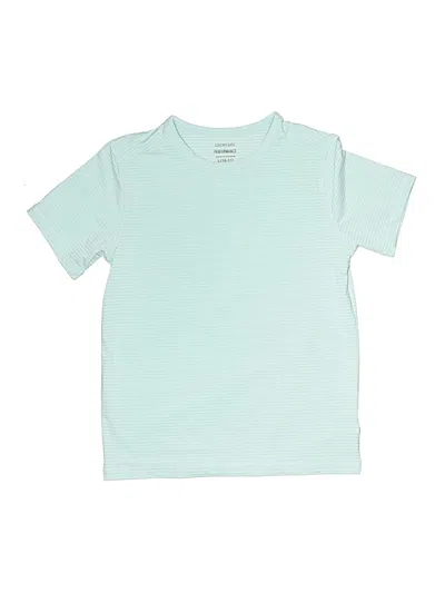 Pre-owned Crewcuts Outlet Kids' Short Sleeve Top Teal Tops
