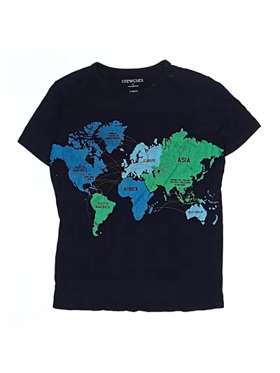 Pre-owned Crewcuts Outlet Kids' Short Sleeve T-shirt In Blue