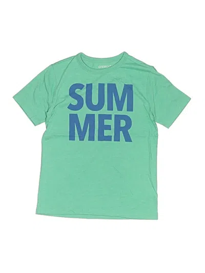 Pre-owned Crewcuts Outlet Kids' Short Sleeve T-shirt In Green