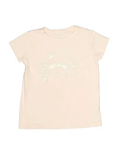 Pre-owned Crewcuts Outlet Kids' Short Sleeve T-shirt In Ivory