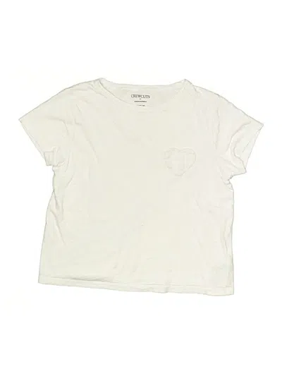 Pre-owned Crewcuts Outlet Kids' Short Sleeve T-shirt In Ivory