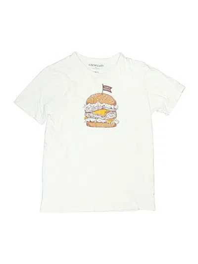 Pre-owned Crewcuts Outlet Kids' Short Sleeve T-shirt In Ivory