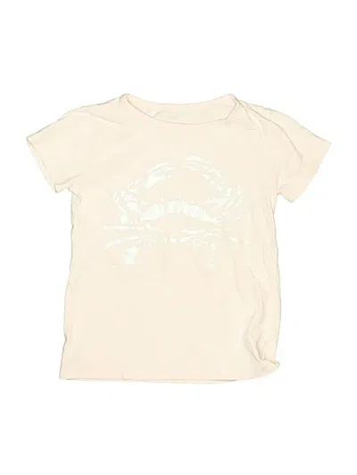 Pre-owned Crewcuts Outlet Kids' Short Sleeve T-shirt In Ivory