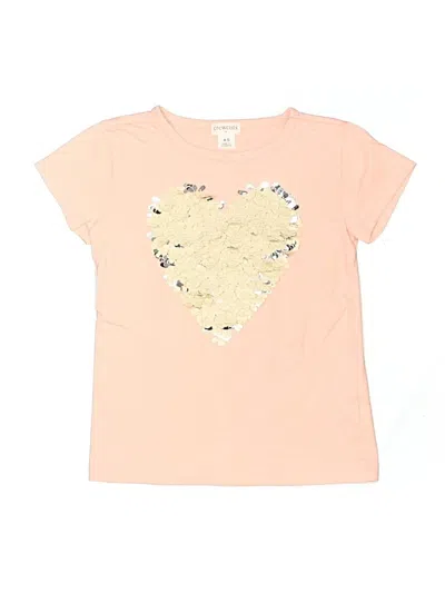 Pre-owned Crewcuts Outlet Kids' Short Sleeve T-shirt In Pink