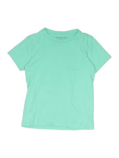 Pre-owned Crewcuts Outlet Kids' Short Sleeve T-shirt In Teal