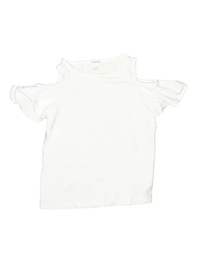 Pre-owned Crewcuts Outlet Kids' Short Sleeve T-shirt In White