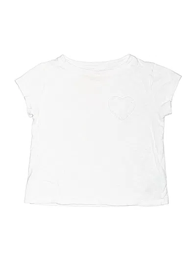 Pre-owned Crewcuts Outlet Kids' Short Sleeve T-shirt In White
