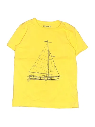 Pre-owned Crewcuts Outlet Kids' Short Sleeve T-shirt In Yellow
