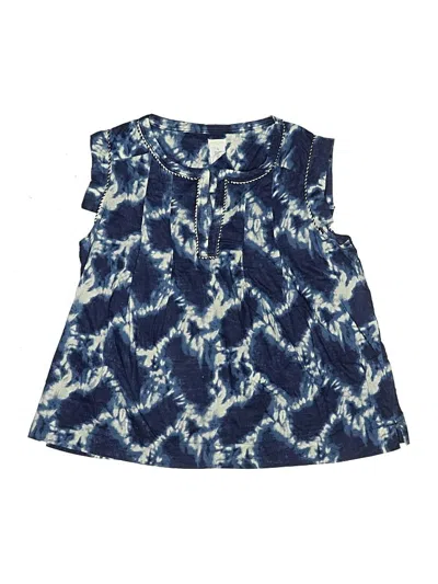 Pre-owned Crewcuts Outlet Kids' Sleeveless Blouse In Blue