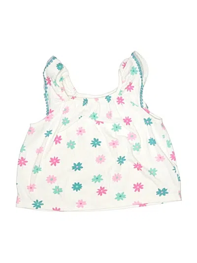 Pre-owned Crewcuts Outlet Kids' Sleeveless Blouse In White