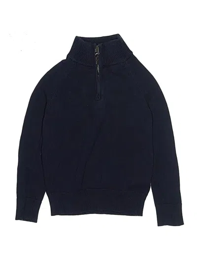 Pre-owned Crewcuts Outlet Kids' Turtleneck Sweater In Blue