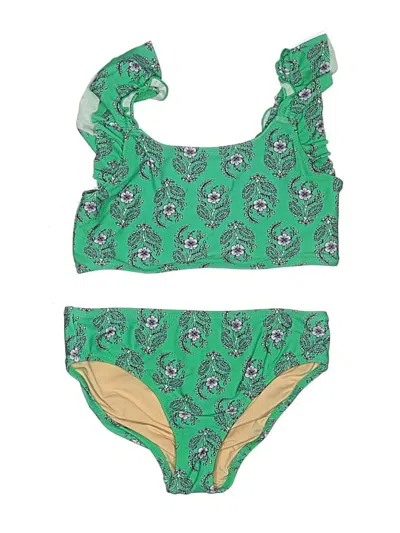 Pre-owned Crewcuts Outlet Kids' Two Piece Swimsuit In Green
