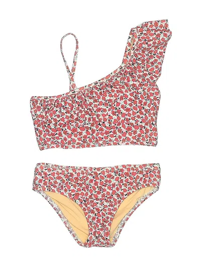 Pre-owned Crewcuts Outlet Kids' Two Piece Swimsuit In Red