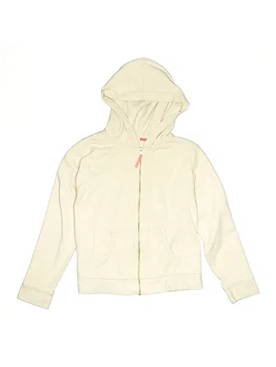 Pre-owned Crewcuts Outlet Kids' Zip Up Hoodie In Ivory