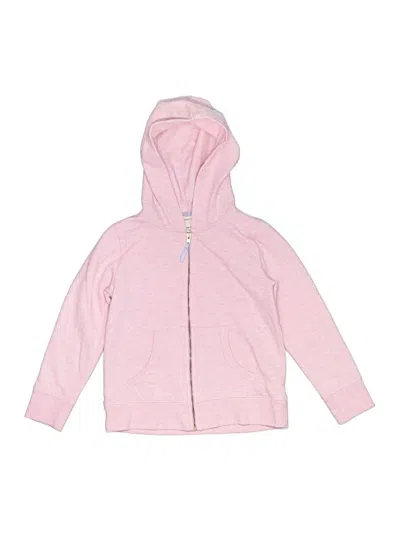 Pre-owned Crewcuts Outlet Kids' Zip Up Hoodie In Pink