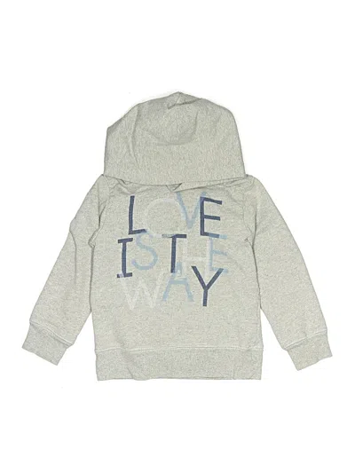 Pre-owned Crewcuts Kids' Pullover Hoodie In Gray