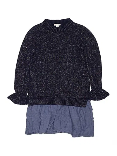 Pre-owned Crewcuts Kids' Pullover Sweater In Blue