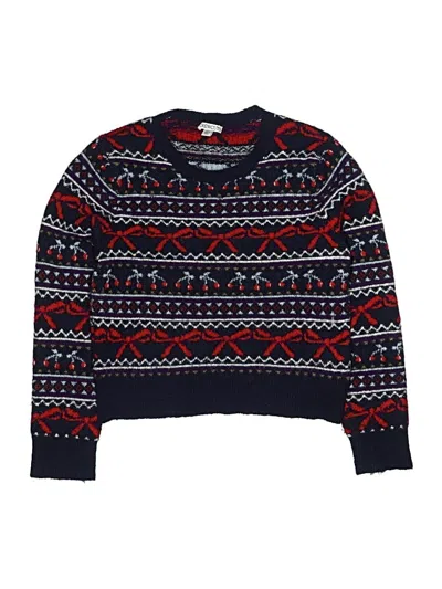Pre-owned Crewcuts Kids' Pullover Sweater In Blue